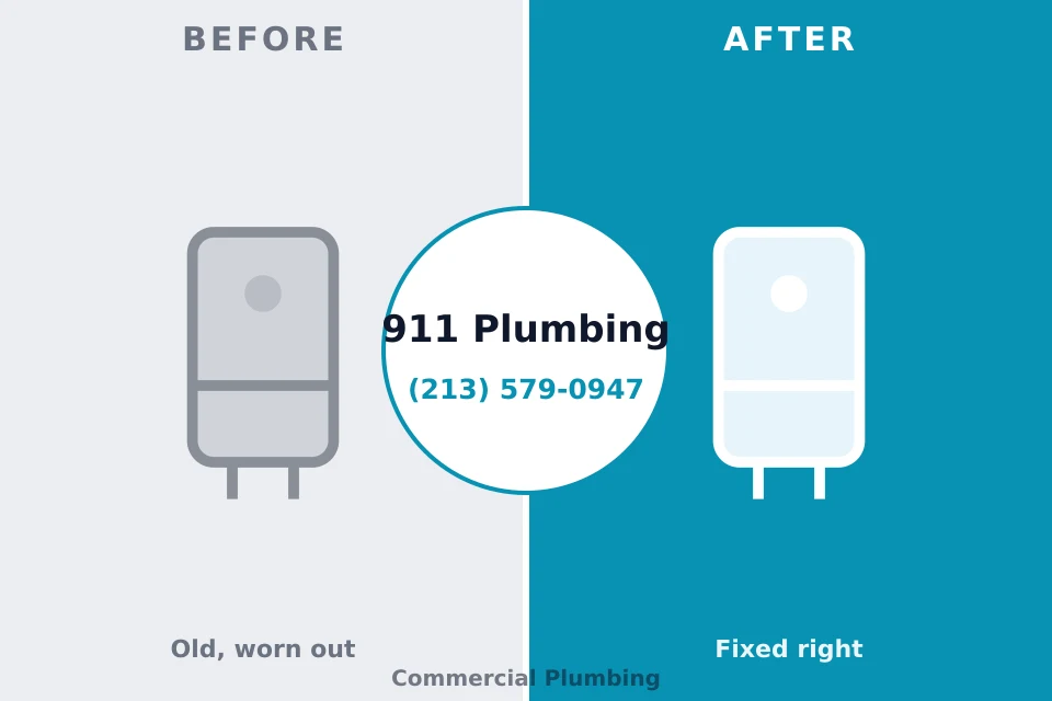 Before and after: plumbing repair Orangeville, UT